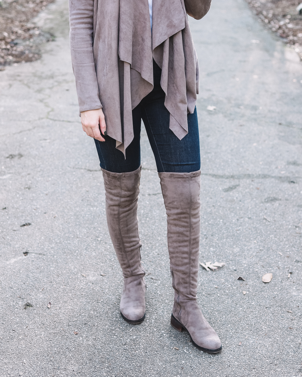 lucca pieced over the knee boot